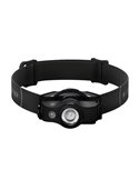 Linterna frontal LED MH4 200lm alcance 130 metros, recargable IP54 con clip Negro