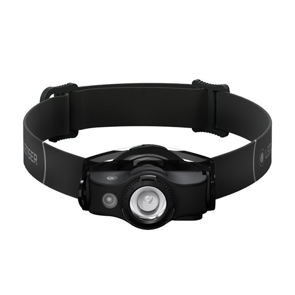 Linterna frontal LED MH4 200lm alcance 130 metros, recargable IP54 con clip Negro