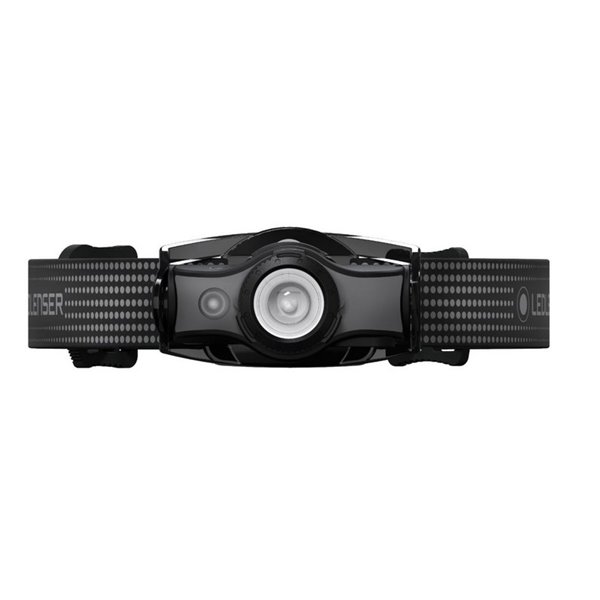 Linterna frontal LED MH5 400 lm, alcance 180 m recargable IP54 con clip Negro/gris