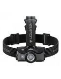 Frontal LED MH7 600 lm, alcance 200 m recargable IP54 con luz roja, Gris 