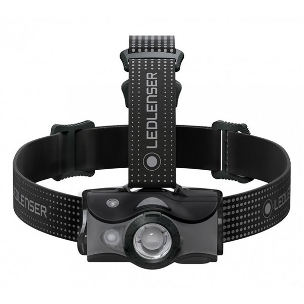 Frontal LED MH7 600 lm, alcance 200 m recargable IP54 con luz roja, Gris 