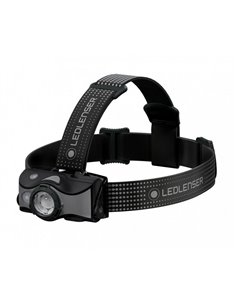Frontal LED MH7 600 lm, alcance 200 m recargable IP54 con luz roja, Gris 