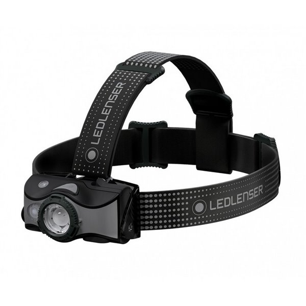 Frontal LED MH7 600 lm, alcance 200 m recargable IP54 con luz roja, Gris 