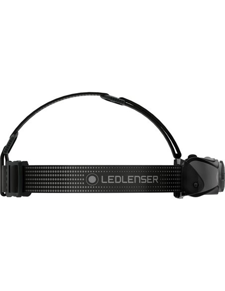 Frontal LED MH7 600 lm, alcance 200 m recargable IP54 con luz roja, Gris 