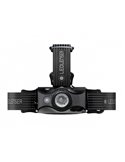 Frontal LED MH7 600 lm, alcance 200 m recargable IP54 con luz roja, Gris 