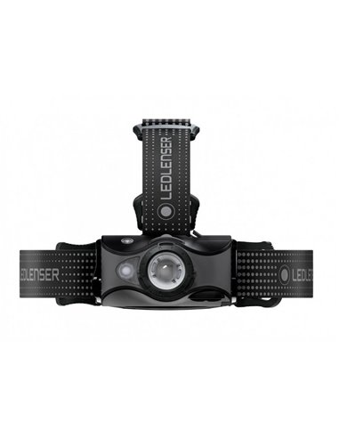 Frontal LED MH7 600 lm, alcance 200 m recargable IP54 con luz roja, Gris 