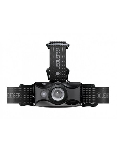 Frontal LED MH7 600 lm, alcance 200 m recargable IP54 con luz roja, Gris 