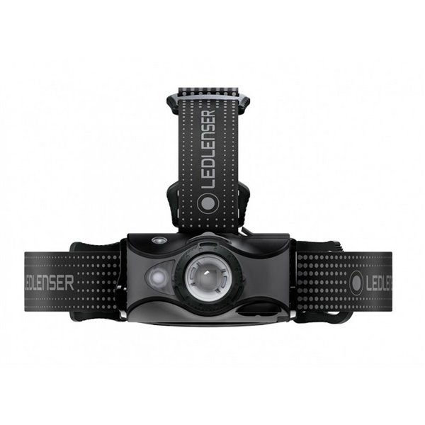 Frontal LED MH7 600 lm, alcance 200 m recargable IP54 con luz roja, Gris 