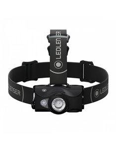 Lampe frontale LED MH8, 600 lm, portée 200 m, RGB, rechargeable, IP54, avec clip, noire 2