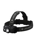 Linterna frontal LED MH8 600 lm, alcance 200 m RGB recargable IP54 con clip, Negro