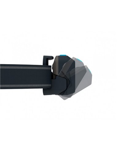 Linterna frontal LED NEO3 400 lm, alcance 80 m IP54 con luz trasera, Negro/gris        