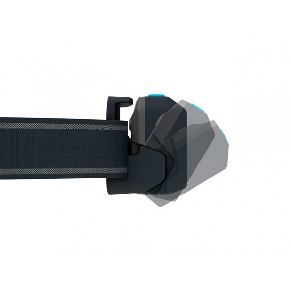 Linterna frontal LED NEO3 400 lm, alcance 80 m IP54 con luz trasera, Negro/gris        