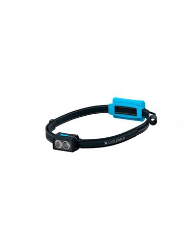 Frontal LED NEO3 400 lm, alcance 80 m IP54 con luz trasera, Negro/azul     