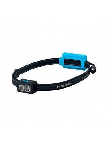 Frontal LED NEO3 400 lm, alcance 80 m IP54 con luz trasera, Negro/azul     