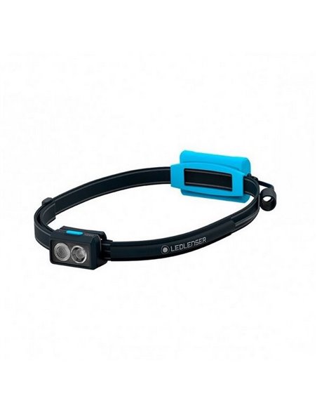Frontal LED NEO3 400 lm, alcance 80 m IP54 con luz trasera, Negro/azul     