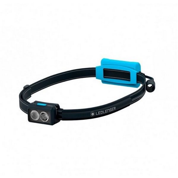 Frontal LED NEO3 400 lm, alcance 80 m IP54 con luz trasera, Negro/azul     