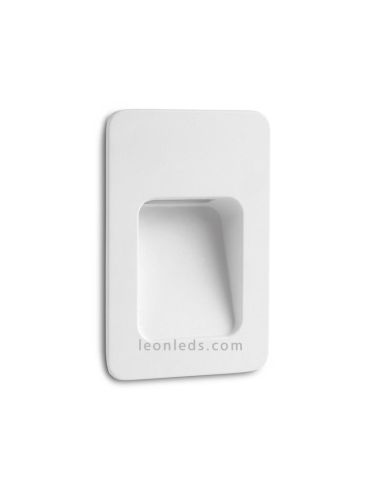  	Aplique Empotrable LED Jardín cuadrado Blanco Nase 70396 | Baliza LED Empotrable Blanca | LeonLeds Iluminación