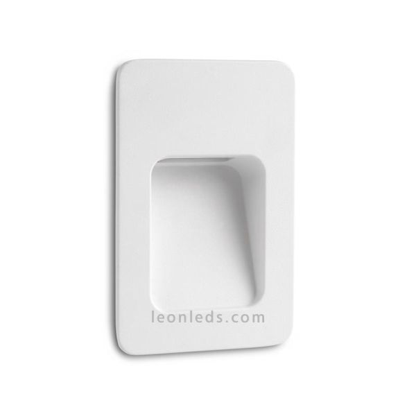  	Aplique Empotrable LED Jardín cuadrado Blanco Nase 70396 | Baliza LED Empotrable Blanca | LeonLeds Iluminación