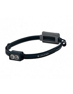 Linterna frontal LED NEO3 400 lm, alcance 80 m IP54 con luz trasera, Negro/gris        
