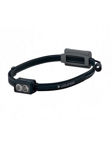 Linterna frontal LED NEO3 400 lm, alcance 80 m IP54 con luz trasera, Negro/gris        