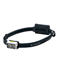 Linterna frontal LED NEO3 400 lm, alcance 80 m IP54 con luz trasera, Blanco/lima   