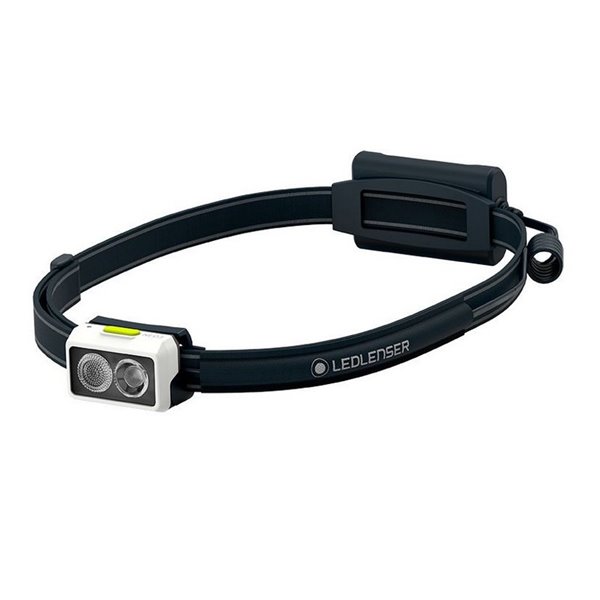 Linterna frontal LED NEO3 400 lm, alcance 80 m IP54 con luz trasera, Blanco/lima   