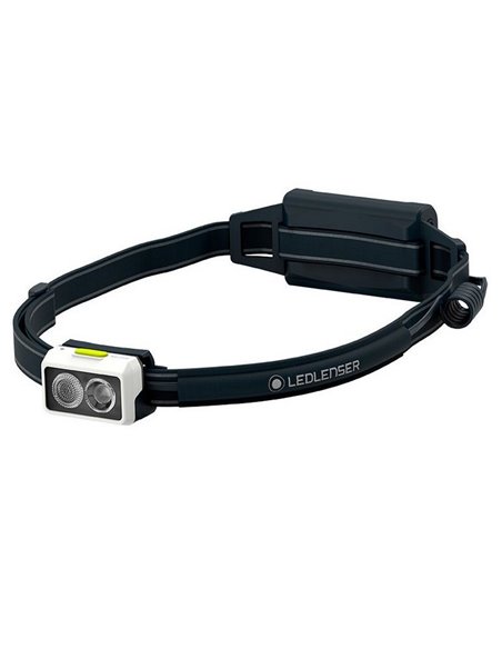 Linterna frontal LED NEO5R 600lm, alcance 100 metros, recargable IP54 para running Blanco/lima