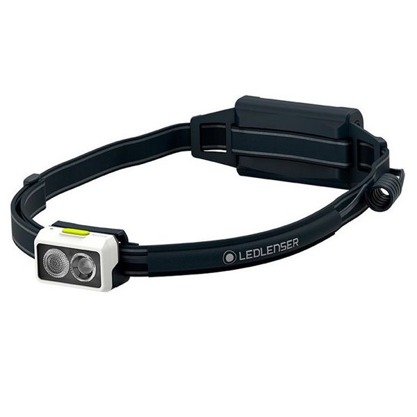 Linterna frontal LED NEO5R 600lm, alcance 100 metros, recargable IP54 para running Blanco/lima