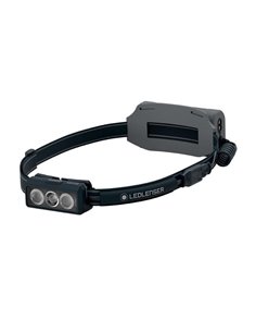 Frontal LED NEO9R 1200 lm recargable, para trail y running IP54 Negro/gris