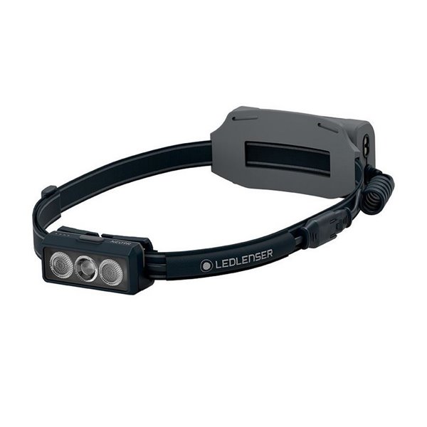 Frontal LED NEO9R 1200 lm recargable, para trail y running IP54 Negro/gris