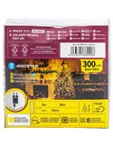 Guirnalda 300 luces LED planas de bajo voltaje 30m, blanco cálido, 8 func+mem+temp, interior, IP44