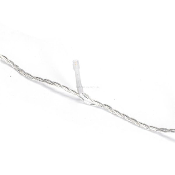 Guirnalda 300 luces LED planas de bajo voltaje 30m, blanco cálido, 8 func+mem+temp, interior, IP44