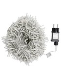 Cordão de luzes LED com 400 LEDs, baixa tensão, 20m, branco quente com 8 modos, IP44