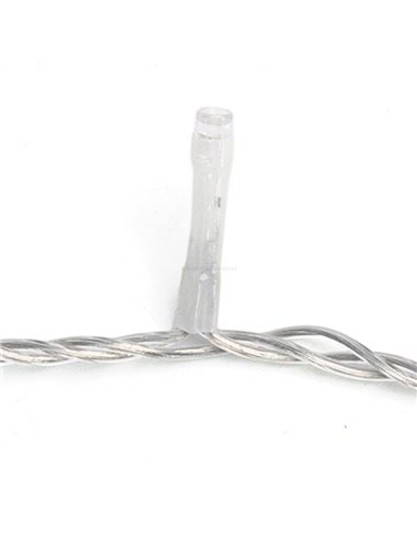 Guirnalda de 200 luces LED bajo voltaje 10m, blanco cálido, 8 modos IP44