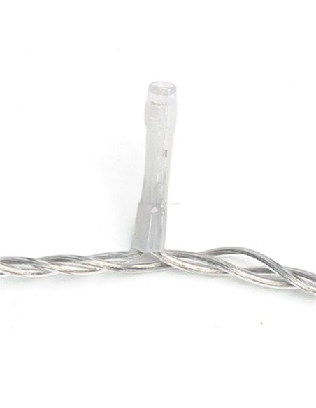 Guirnalda de 200 luces LED bajo voltaje 10m, blanco cálido, 8 modos IP44