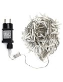 Cordão de luzes LED com 200 LEDs, baixa tensão, 10m, branco quente, 8 modos, IP44