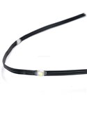Guirnalda plana exterior de 500 luces LED de bajo voltaje 50m, blanco cálido, cable oscuro IP44