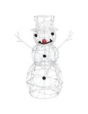 Muñeco de nieve acrílico LED de baja tensión 60cm, blanco cálido, interior y exterior IP44