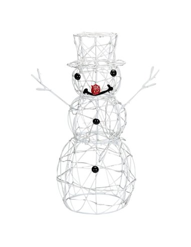 Boneco de neve acrílico com LED de baixa voltagem, 60 cm, branco quente, para uso interno e externo, IP44.
