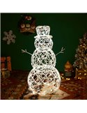 Bonhomme de neige en acrylique LED basse tension 60 cm, blanc chaud, intérieur et extérieur IP44