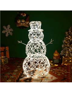 Boneco de neve acrílico com LED de baixa voltagem, 60 cm, branco quente, para uso interno e externo, IP44. 2