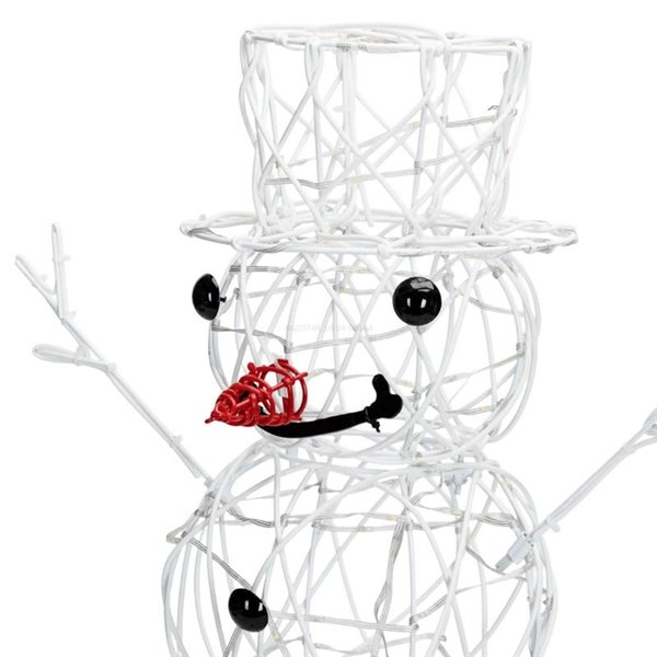 Muñeco de nieve acrílico LED de baja tensión 60cm, blanco cálido, interior y exterior IP44