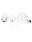 Muñeco de nieve acrílico LED de baja tensión 60cm, blanco cálido, interior y exterior IP44