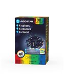 Guirnalda LED solar de 100 luces de colores RGBY 10m, 8 modos, exterior IP65