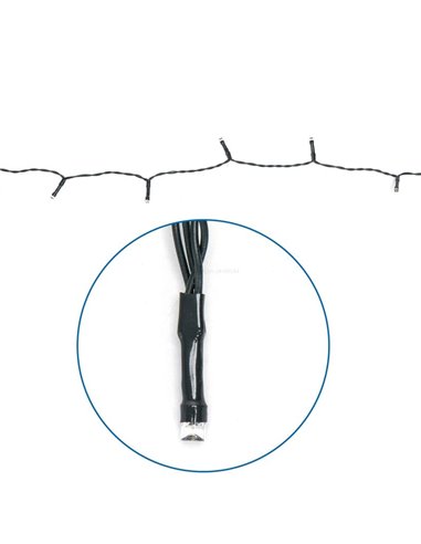 Cordão de luzes LED solares RGBY com 100 cores, 10 m, 8 modos, IP65 para uso externo.