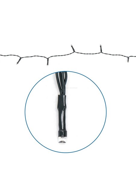 Cordão de luzes LED solares RGBY com 100 cores, 10 m, 8 modos, IP65 para uso externo.