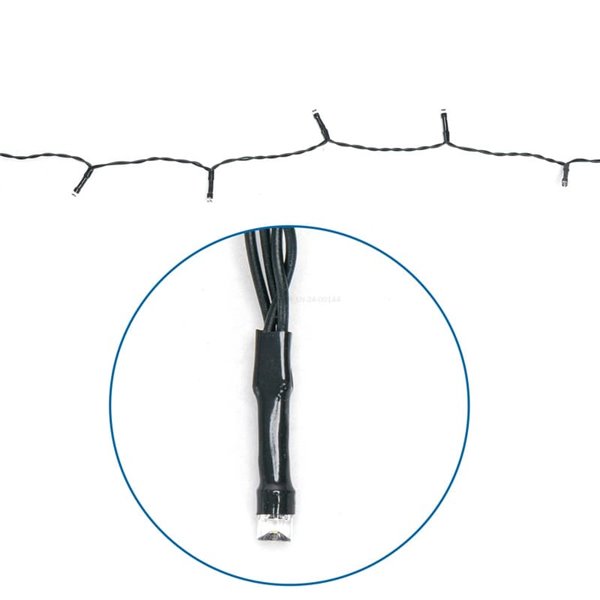 Cordão de luzes LED solares RGBY com 100 cores, 10 m, 8 modos, IP65 para uso externo.