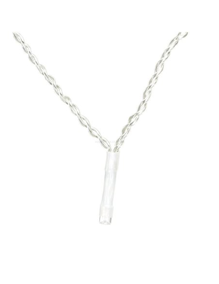 Cortina de 200 luzes LED planas em formato de gelo (onda), baixa tensão, 10m, branco quente, 8 modos, IP44