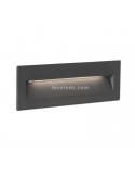 Empotrable LED Exterior rectangular Gris Oscuro 6W 3000K Nat | Baliza LED empotrable | LeonLeds Iluminación