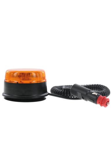 Baliza LED Atlassino Vignal ámbar con imán y ventosa, 10–30V, doble destello, IP6K9K, R65 TA1